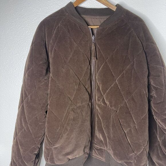 Gamehide REVERSABLE Jacket Men Size L Brown pocket Coat Bomber Style Hunting - Picture 3 of 9